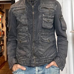 Just Cavalli Suede Moto Jacket